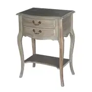 Wash White French Provincial Louis XV Night Stand