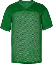 [BOROLIN] Mens Blank Football Jersey,Mesh Polyester Plain Football Shirt Pullover Sports Clothing