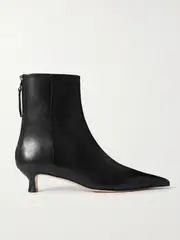 [Aeyde] Aeyde - Zoe Leather Point-toe Ankle Boots - Black - IT38 IT 38 Black