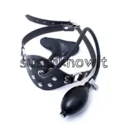 Rubber Inflatable Mouth Short Prank with Inlaid Leder Panel Balloon Pump Fun New