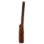 Pierre Cardin Crumpled Leather Computer Laptop Bag - Tan
