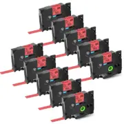 10x Black on Red TZ431 TZe431 Label Tape for Brother Ptouch PT-D400AD E550W 1/2"