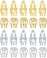 BAZEITFLOW 20Pcs Nail Art Decorations Fashionable DIY Manicure Accessories Silver Creative Nail Gems Beads Rhinestones for Stunning Nail Designs Salon