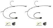 Set 2 Ultra Lightweight Dual Earhook Mic for Shure BLX Wireless Fitness Audio V