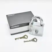 Abloy Sentry PL340/25B Hardened Steel Padlock w/ 2 Keys, Chrome Finish
