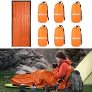 2/4/6/8 Pack Emergency Sleeping Bag, Survival Gear Bivy Sack Blanket, Waterpr...