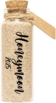Honeymoon Sand Keepsake Jar, Wedding Gifts for Cylindrical Jar-honeymoon2025
