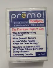 Sculpey Premo Polymer Clay White 2oz Block Premium Oven Bake - UNOPENED