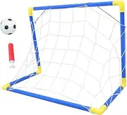 WOONEKY 1 Set Outdoor Sports Mini Football Sports Soccer Net Soccer Ball Outdoor Soccer Training Equipment Sports Equipment Soccer Equipment Football Net Blue Abs