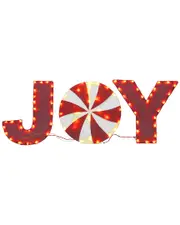 National Tree Company 18in Tinsel Fabric Joy