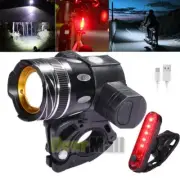 Luces LED USB Recargable Para Bicicleta Faro Frontal más Luz Trasera Luz LED