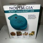 ORIGINAL TEAL Nostalgia My Mini Lava Donut Muffin And Bundt Cake Maker New