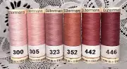 6 NEW different pink colors GUTERMANN 100% polyester thread 110 yard spools