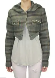 CUSTO BARCELONA Womens Alexandra Hooded Shrug Jacket RT592304 $617 NWT