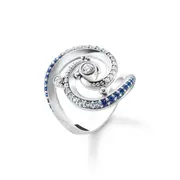 Ring wave with blue stones