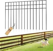 20 Packs Animal Barrier Fence - 24in(L) X15in(H) Black Garden Fencing, No Dig Animal Barrier for Dogs, for Dogs, Rabbits, and Small Animals, Underground Digging Guard for Yard Patio