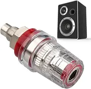 Banana Plugs for Speaker Wire, Transparent Cover Banana Plugs Speaker Amplifier Terminals, Amplifier Speaker Terminal, Insulated Binding Post for Amplifier Speaker