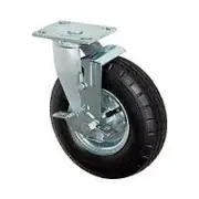 8" Pneumatic Air Filled Swivel Caster W/ Brakes for Luggage Carts