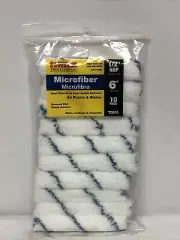 Whizz Microfiber 6" W x 1/2" Mini Paint Roller Cover 10 Pk.