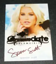2017 Benchwarmer SPENCER SCOTT Dreamgirls DREAMDATE Gold Foil Black Auto PLAYBOY