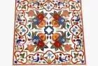 Square Shape Marble Dining Table Top Gemstone Inlay Work Coffee Table for Office