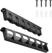 FUNNTY Wall Mounted Fishing Rod Holders, Vertical Rod Rack, Fishing Pole Holders, Fishing Pole Rack Fish Pole Holder for Garage, Wall, Ceiling Rod Stand Storage