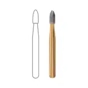 Dentsply 389522 Midwest FG #7404 Egg Shape Trimming & Finishing Burs 10/Pk