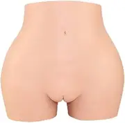 [Tex-Eorey] Hide Gaff Adult Panties Silicone Insertable Boxer Camel Toe Panty Vagina Underwear for Transgender Crossdresser Tranny,White,Type~B