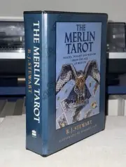 R.J. Stewart THE MERLIN TAROT BOOK BOX SEALED CARD DECK 1992 MAGICK OCCULT MAGIC