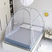 MOSHAKALA Instant Pop-Up Mosquito Net Tent for Bed | Full Enclosure Design with Ultra-Fine Mesh & Portable Foldable Frame | Indoor/Outdoor Camping, Travel Bed Canopy - Easy Setup & Pack up(King Size)