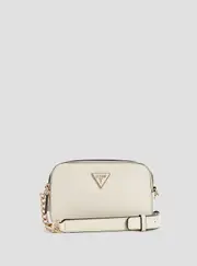 GUESS Women's White Noelle Camera Crossbody Bag