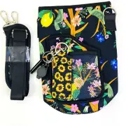 Insulated Water Bottle Carrier With Strap Black Floral Self Defense Bundle
