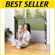 Versatile Retractable Mesh Baby Gate 41" x 71" - Hardware Mount Safety Lock