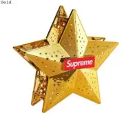 ✅ Supreme Christmas Tree Topper Gold LED Light Box Logo IN HAND