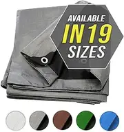 Trademark Supplies Tarp Cover Silver/Black Heavy Duty Thick Material, Waterproof, Great for Tarpaulin Canopy Tent, Boat, RV or Pool Cover!!!