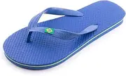[R-ISLAND] Men's Flip Flops Brazil Logo Adult Flip Flops Great for Home Beach Pool
