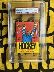 ORIGINAL 1987 O-PEE-CHEE OPC HOCKEY WAX PACK PSA 9 MINT OPC UNOPENED SEALED