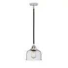 Innovations Large Bell 8" Mini Pendant, LED, BK PN/Seed - 288-1S-BPN-G74-LED