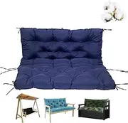 Outdoor Bench Cushion with Backrest for 2 Seater 3 Seater Porch Swing Waterproof Garden Furniture Cushion with 8 Non-Slip Ties Replacement Seat Cushion for Patio Furniture