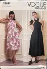 Vogue 1883 Dresses Sewing Pattern Womens 14-22 Twist Front Halter Uncut