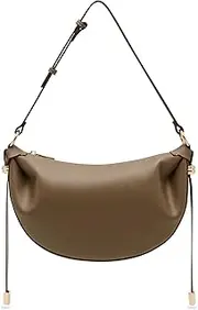 Crescent Shoulder Bag, Mink, Mink/Bronze, Small, Anne Klein Crescent Shoulder Bag, Mink