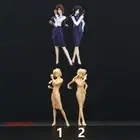 1/64 1/43 Japanese female police Scene Minatures Figures Doll Fit Cars Vehicles