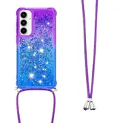 YB Quicksand Series-6 for Samsung Galaxy A35 5G Case with Lanyard Gradient Phone Cover