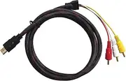 SaZaK HD RCA Audio Video Cable HD to 3 RCA Male AV Wire Cord 1.5M DV MP4 Convertor