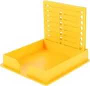 PLAFOPE Plastic Stick Notes Template Box Dual Slot Organizer Self-Stick Note Pad Holder Desk Memo Pad