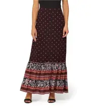 SPORTSGIRL Skirt Gypsy Stardust Maxi Button Front Multi-coloured Size 10 NWT
