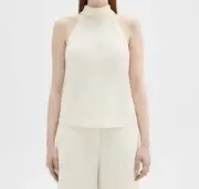 Theory Women’s Roll Neck Halter Top In Ivory Size P(0)