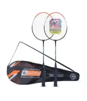 Sun Fly Badminton Racket 2 Pieces with Full Cover and 10 Pcs Shuttle Cock
