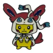 Pikachu x Sylveon Poncho Pokemon Enamel Pin Eeveelution Eevee Evolution