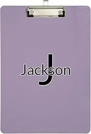 Custom Monogram Light Violet Clipboards with Personalized Name Clipboards for Nursing Students A4 Letter Size
